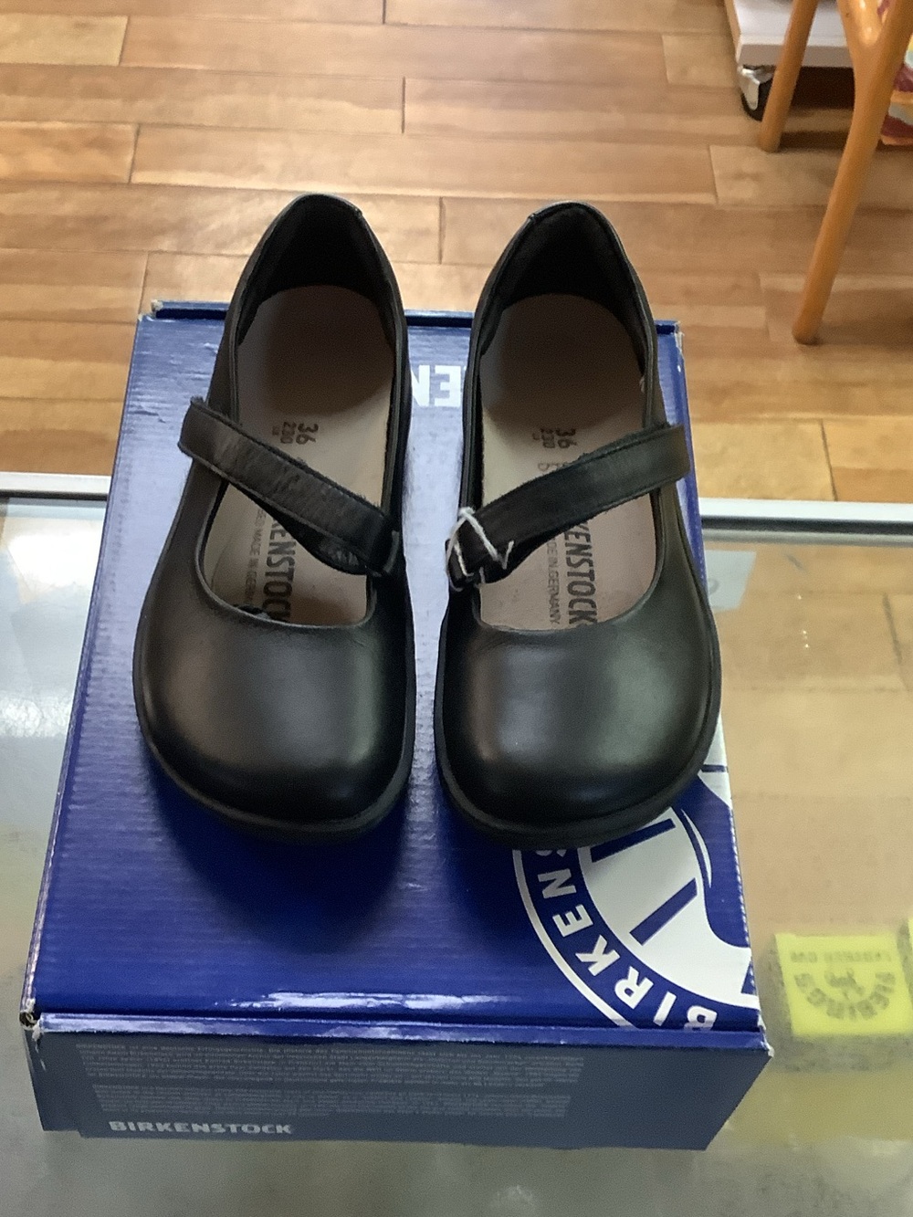 Birkenstock Black Mary Jane Strap Shoe